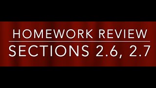 Homework Review for Sections 2 6, 2 7 Wealth