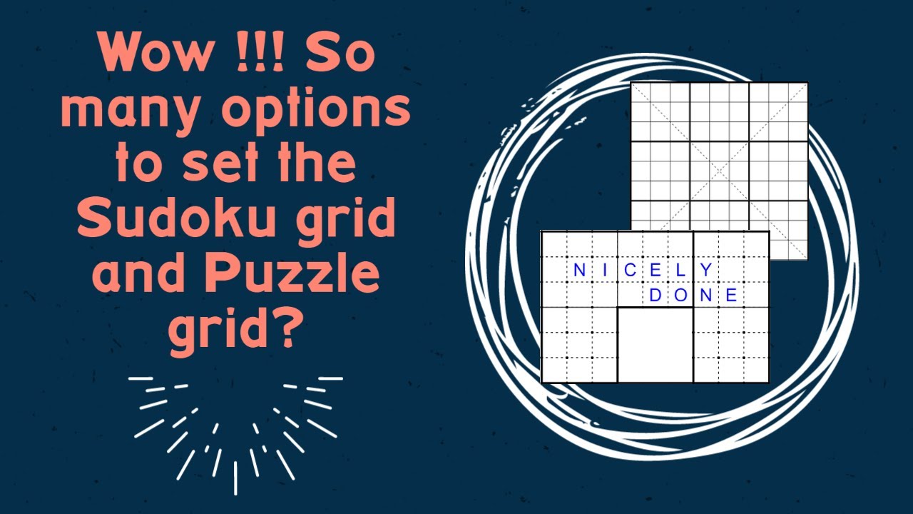 What Do Different Options To Set Sudoku Puzzle Grid In Penpa penpa 
