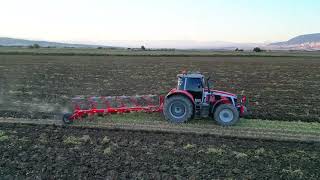 Massey Ferguson 7S.180 6Lı Dönerli Ile Tarla Sürümü