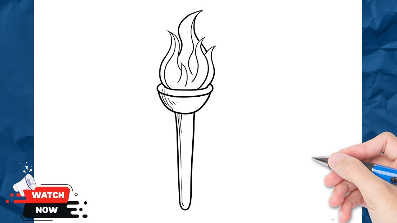 How to draw Torch - YouTube