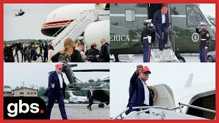 FULL DEPARTURE Trump Boards Air Force One in New Jersey AC13