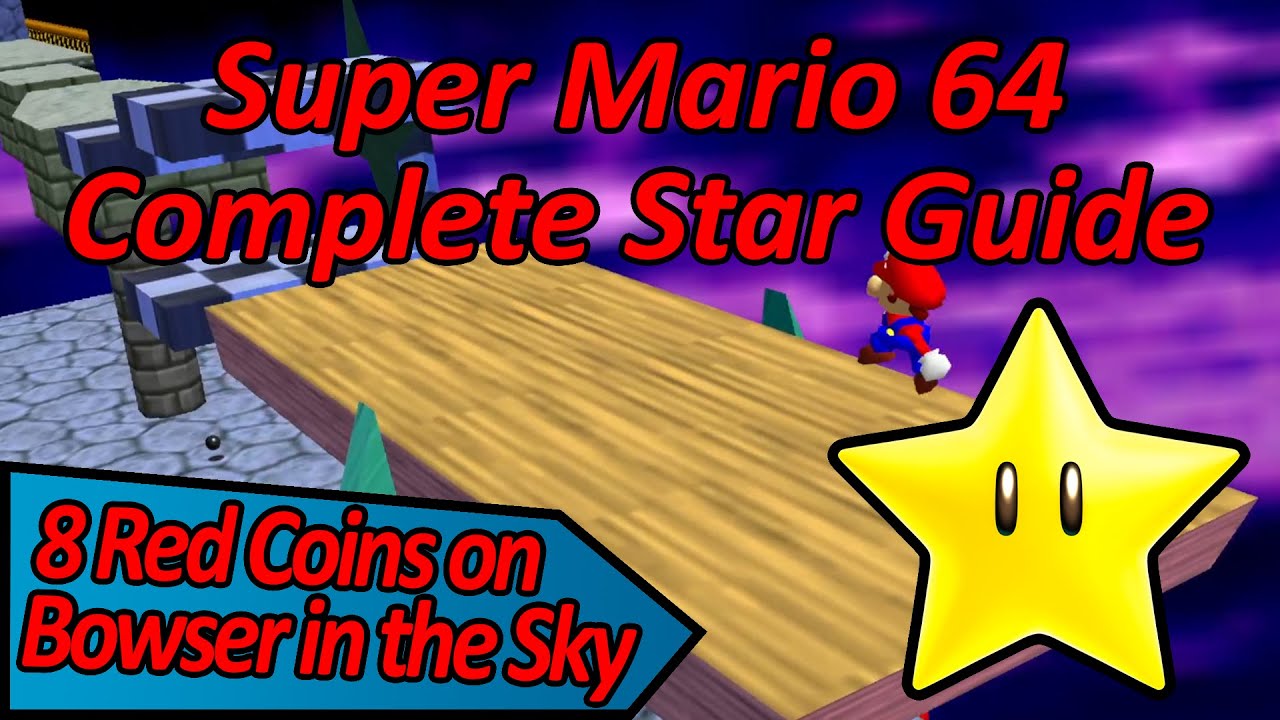 8 красных монет на Боузере в небе — Super Mario 64 Complete Star Guide