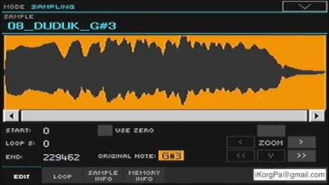 Created Multisample Korg Pa (DUDUK)