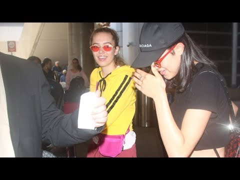 Delilah And Amelia Hamlin Joke Around At LAX