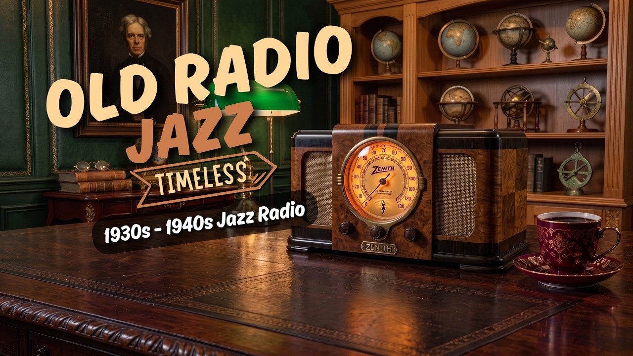 Vintage Evening Radio jazz -1930s 1940s Smooth Swing & Vinyl Background music