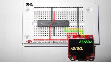 Обзор OLED I2C LCD Display с использованием ATmega8(Arduino bootloader)
