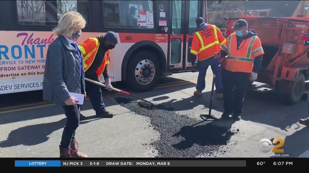 Long Island Drivers Say Pothole Fixes Are Desperately Needed - YouTube