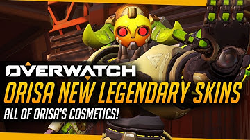 Overwatch | ORISA NEW HERO LEGENDARY SKINS - Intros and Emotes (All Cosmetics)