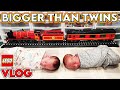 LEGO Train is Bigger than the Twins BUILD VLOG