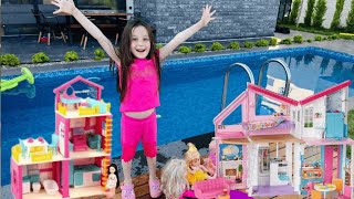 Ada İpek İle Barbi̇e Evi̇ni̇ Kuruyo Hangi̇ Barbi̇e Evi̇ Daha Güzel Oldu