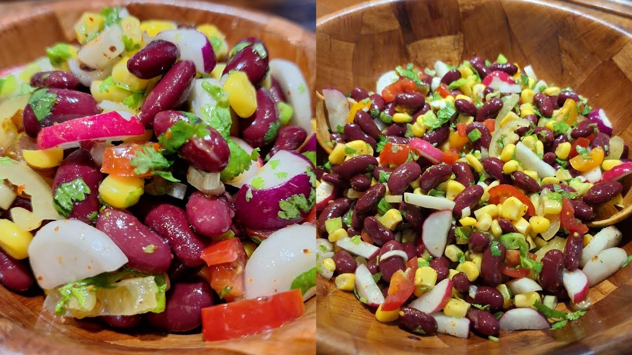سلطة باللوبيا الحمراء  😋/نكهة ،خفة وطاقة/ 💪