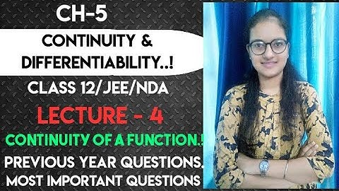L-4||Most imp. Questions||Continuity & Differentiability||Class 12||Ch5|| Palak Sharma