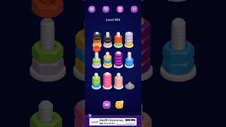 Nut Sort Level 504 Walkthrough | Nuts — Color Sort 504 solution