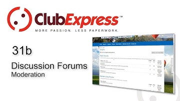 ClubExpress - 31b Discussion Forums - Moderation