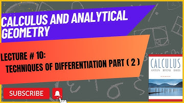 Techniques of Differentiation | Lecture 10 | Calculus and Analytical Geometry #mathematics #calculus