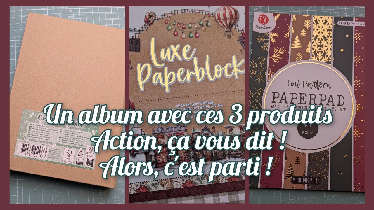🎅📕📷 Tuto 1/2 - Un mini Album dans sa boîte Livre -  #action 🎄🎅