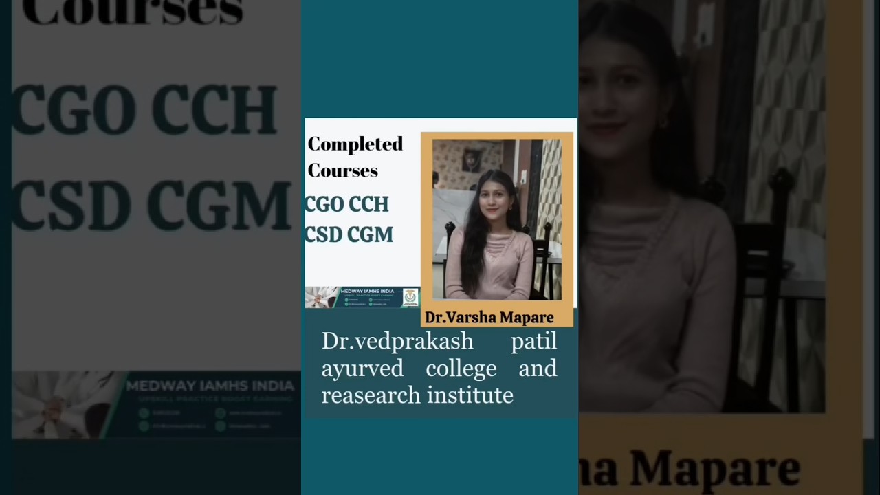 Online medical courses cch cgo csd cgm for ayurvedic Bams doctors