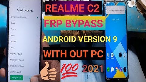Realme C2(RMX1941)Android 9/1 Click Frp Bypass Without Pc 2021||Bypass Google Account 100% Working