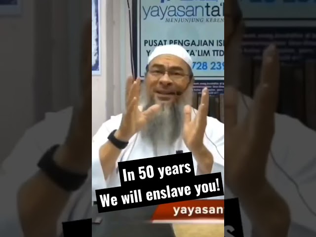 WARNING: Muslim Scholar Says We Will Conquer and Enslave you in 40-50 Years class=