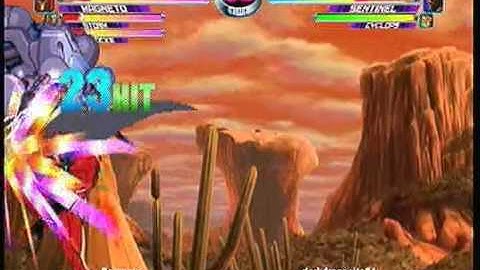 MvC2 Online (360): Brett (MSP) vs DarkDragonite81 (Cab/Sent/Cyke) 2 .:6.23.10:.