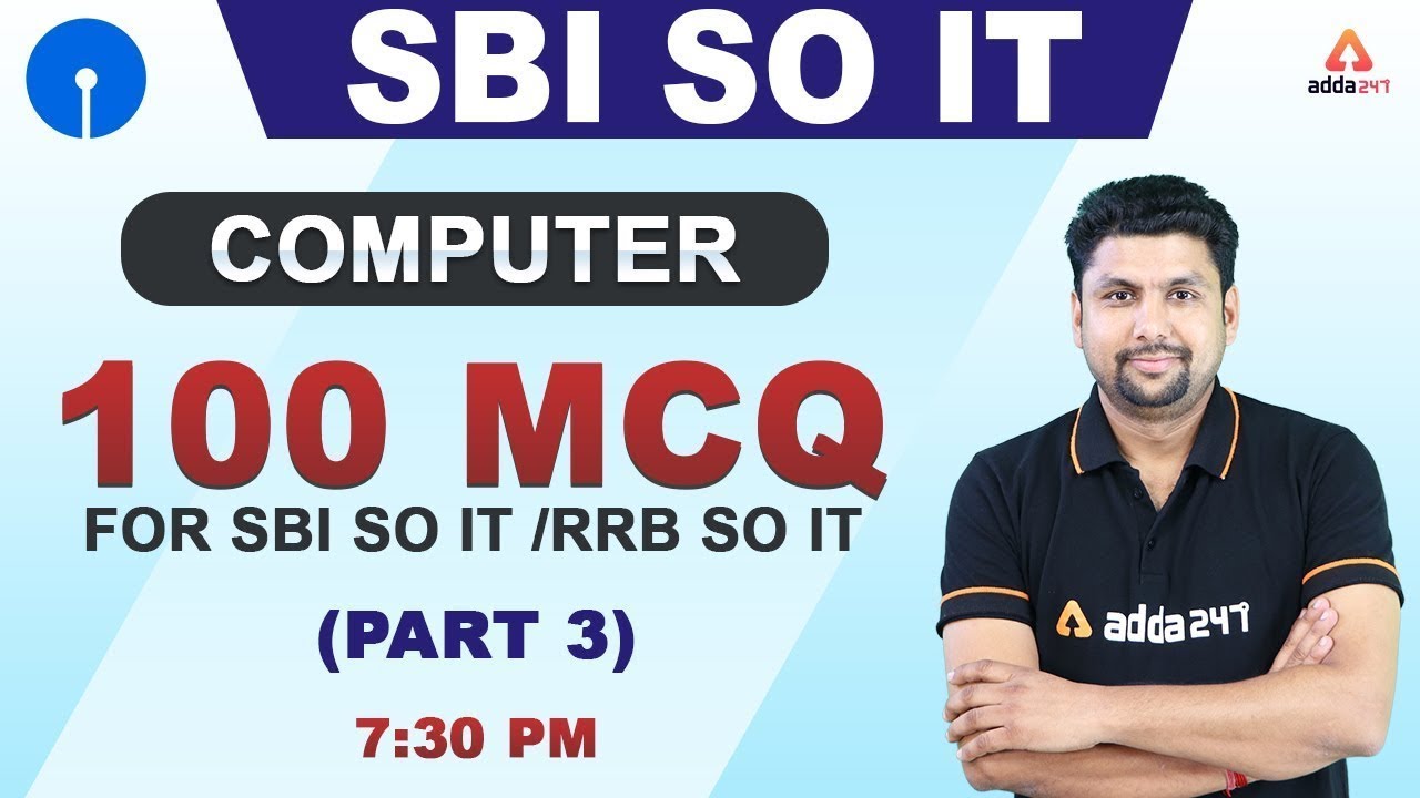 SBI SO IT/RRB SO IT 2019 | 100 MCQ (Part 3)