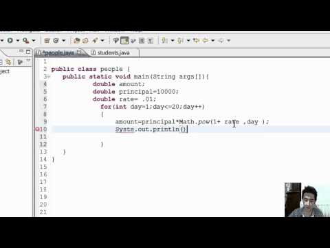 Java Programming Tutorial 23 (Compound Interest Program)...Halil İbrahim CANATAN HD