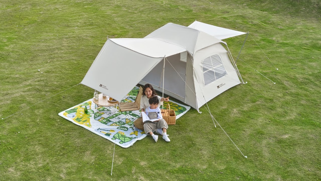 Zero Automatic Tent 150 Black Coating Family Version [ Mobi Garden ]