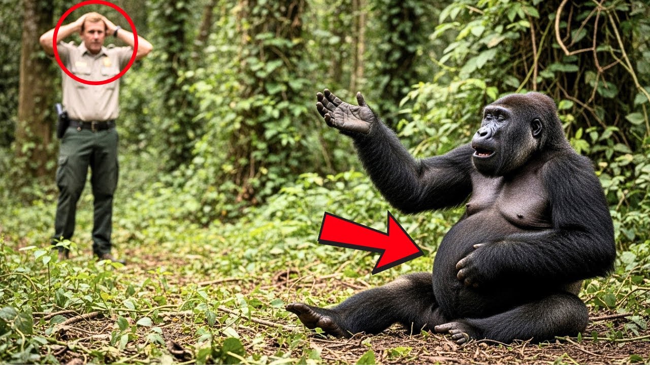 Un guardabosques ve a una gorila embarazada pedir ayuda… lo que pasó después impactó a todos