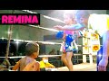 REMINA(Girl)VS Tawanchai(Boy)!ตะวันฉายอยากชกเรมินะจัดให้(โชว์)ムエタイMuay thai fight! 止まらない攻撃！