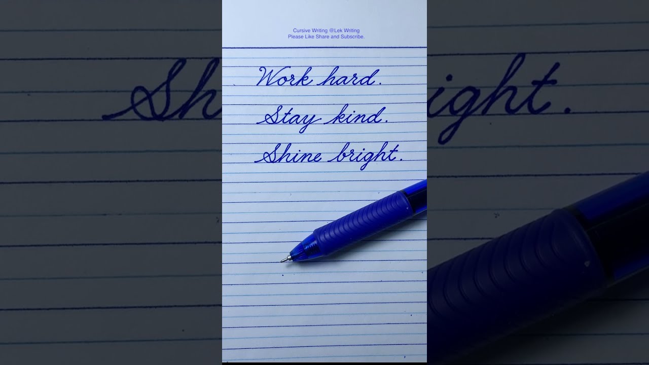 How To Write In Cursive Writing Quote 02 Handwriting Practice Letters