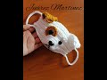 🐶Cubreboca de perrito 😷🐶bulldog tejido a crochet