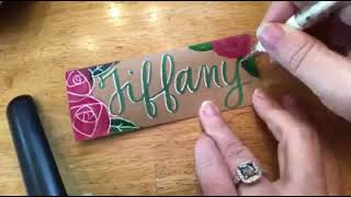 Hand Lettered Names - Hand Lettering using Pens - Review Hand Lettering Pens - Letter Writing Names