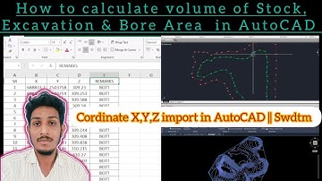 Excavation and meterial Stock Area, Quantity measurement in AutoCAD and Excel || two Surface volume 