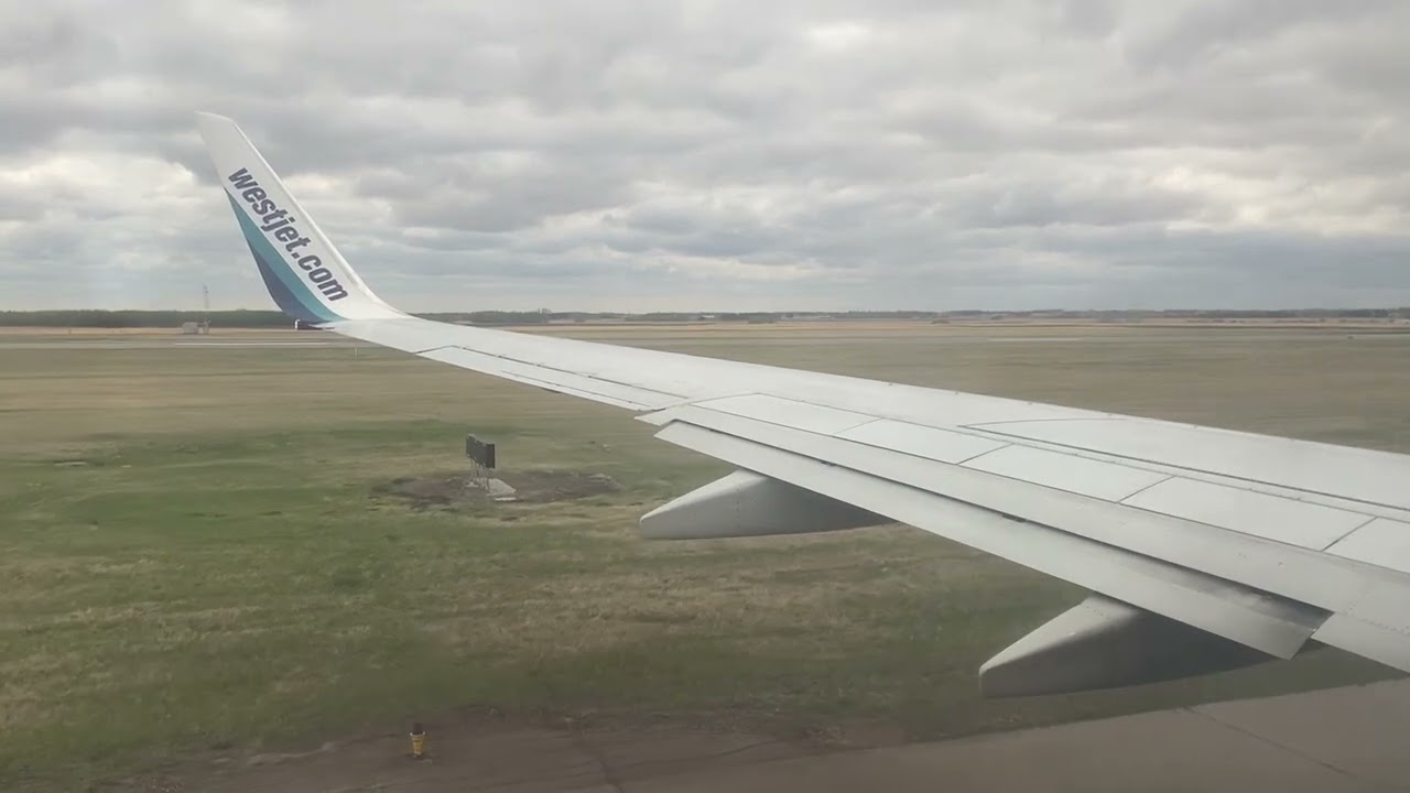 Taking off from Edmonton International Airport in May 2023