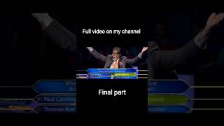 kbc 7 crore winner finally winner in kbc #kbc#7crore#funny