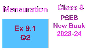 Ex 9.1 Q2 | Class 8 | Mensuration | Chapter 9 | PSEB Maths