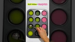 💛🎀 Soft Yellow + Candy Pink | Pastel Dream Blend Through Four Ratios #colorscope #colorsdancing