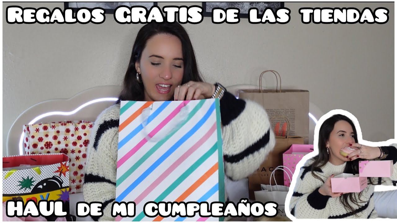 HAUL de regalos de mi cumpleaños🎁regalos gratis de la tiendas por tu cumple🎈