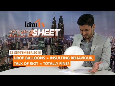 Fact Sheet - September 23: Drop balloons = insulting behaviour, talk of ...