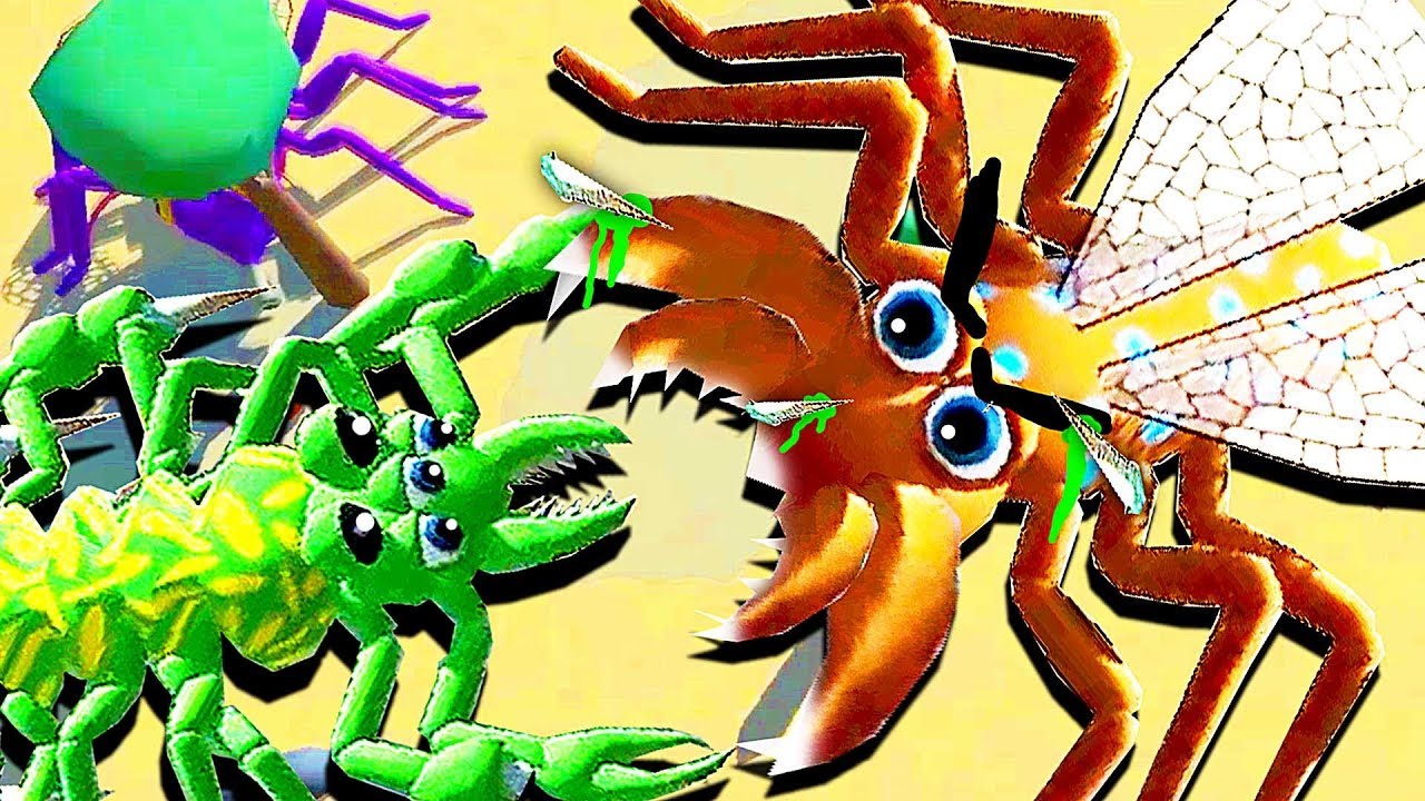 進化模擬器 這些食肉巨蟲怎麽長出了翅膀，還發射毒針 小熙解說