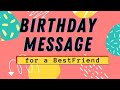 Birthday Message for a Best Friend | Birthday Wish for a Friend | Quarantine Birthday | huGotTV