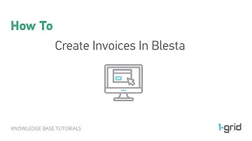 How to Create Invoices in Blesta