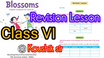 Revision Lesson,Class 6,Six,VI,vi, Blossoms,activity 1,2,3,4,5,6,7,8,9,10 WB Board