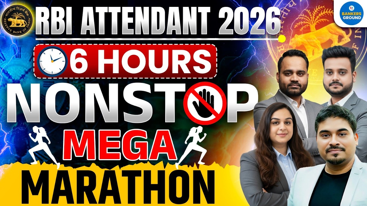 RBI Attendant 2026 | 6 Hours Nonstop Mega Marathon 🔥 Complete Preparation Strategy #marathon