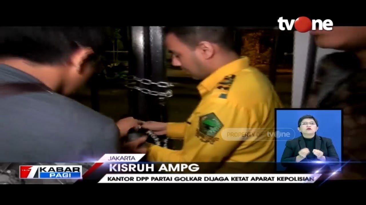 tv one live streaming free Kisruh AMPG, Massa Berupaya Gembok Gerbang Kantor DPP Golkar