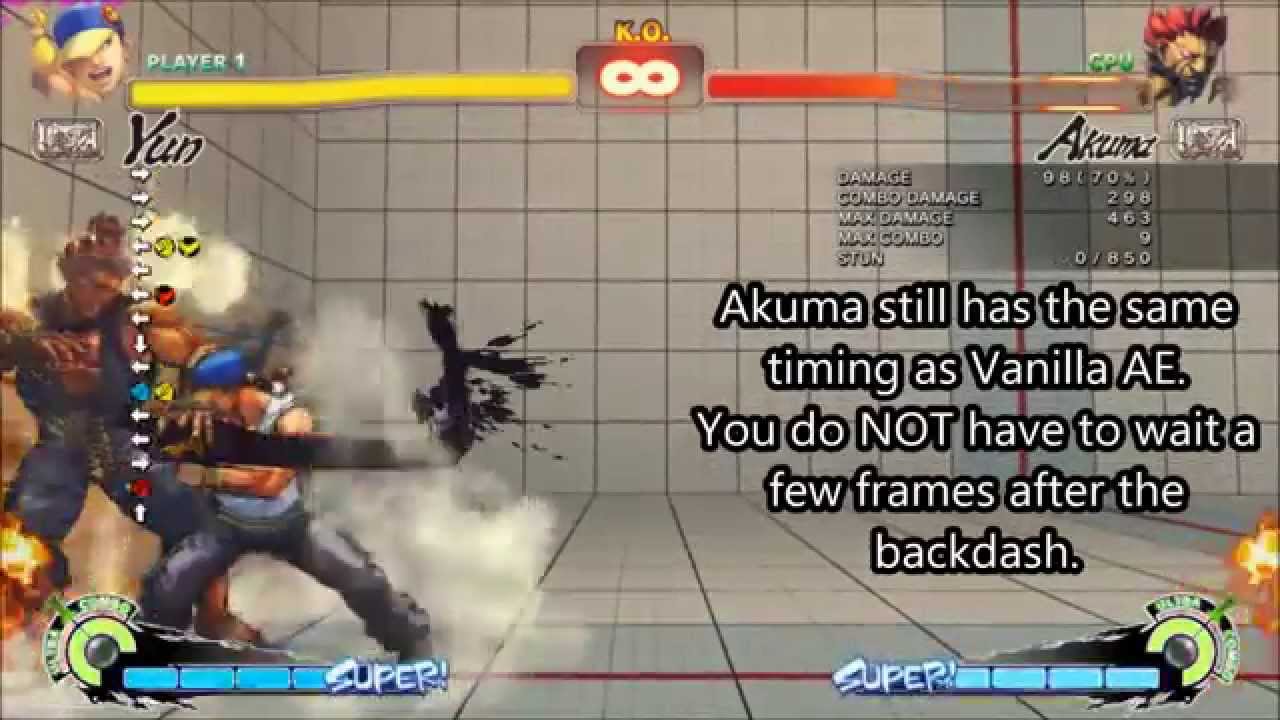 USF4 Yun corner combos