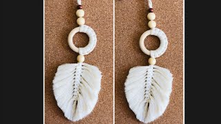 How to DIY Christmas Ornaments or Macrame car mirror diffuser