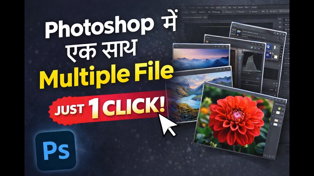 Photoshop में Multiple Files एक साथ कैसे खोलें | Open Multiple Images ...