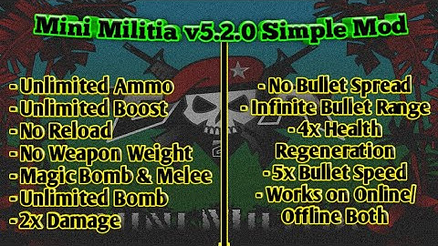 #DA2 Mini Militia 5.2.0 Simple Mod {Noone will know you
