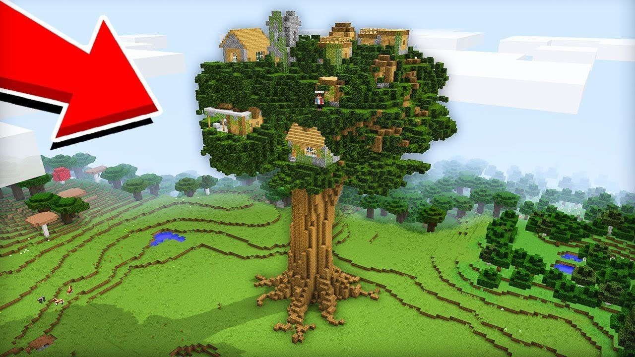 😱 QISHLOQ ULKAN DARAXT USTIDA  | UZBEKCHA MINECRAFT